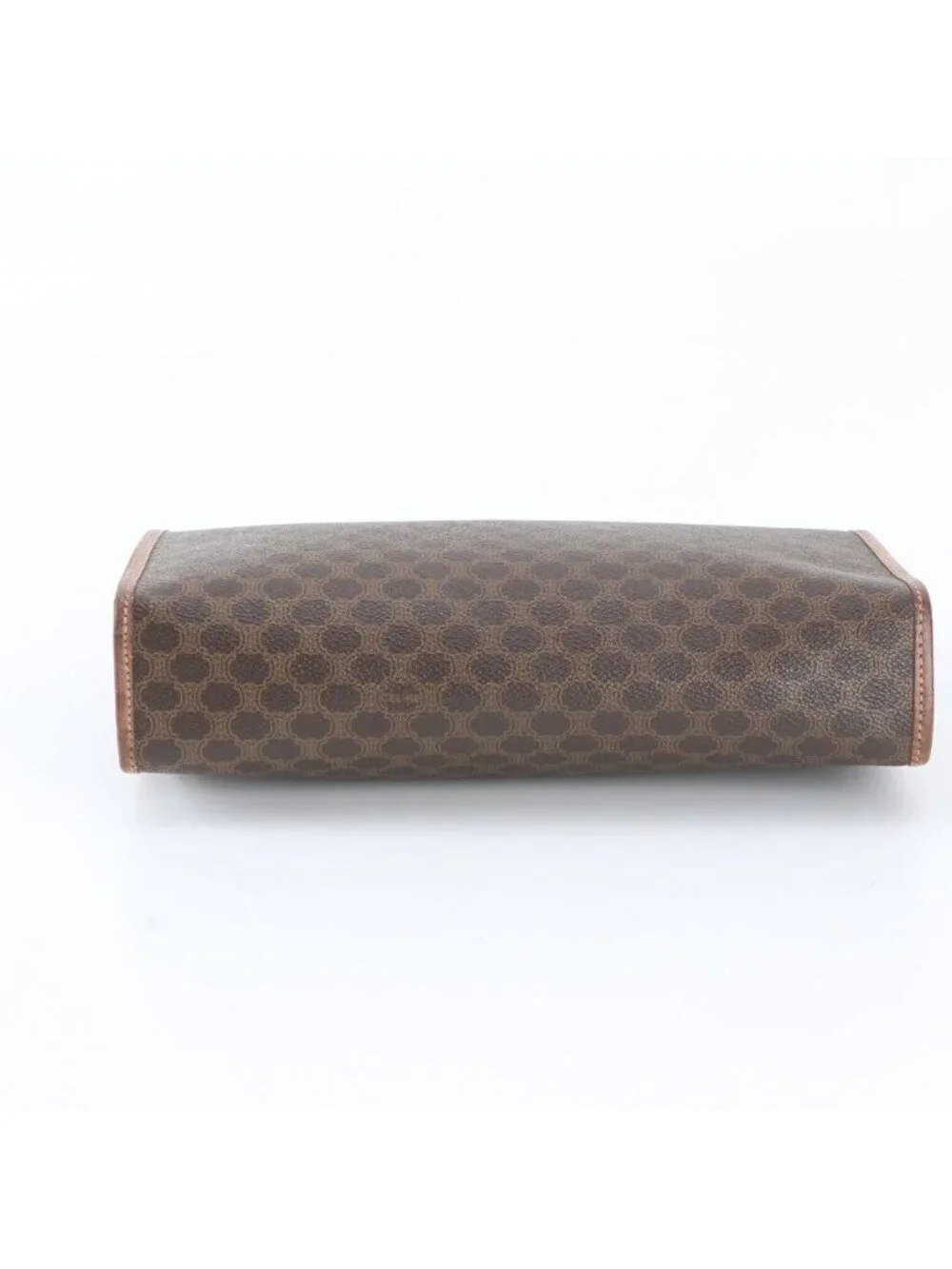 Celine Macadam Leather Clutch Pouch Business Brown